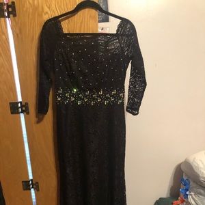 Beautiful long black lace dress